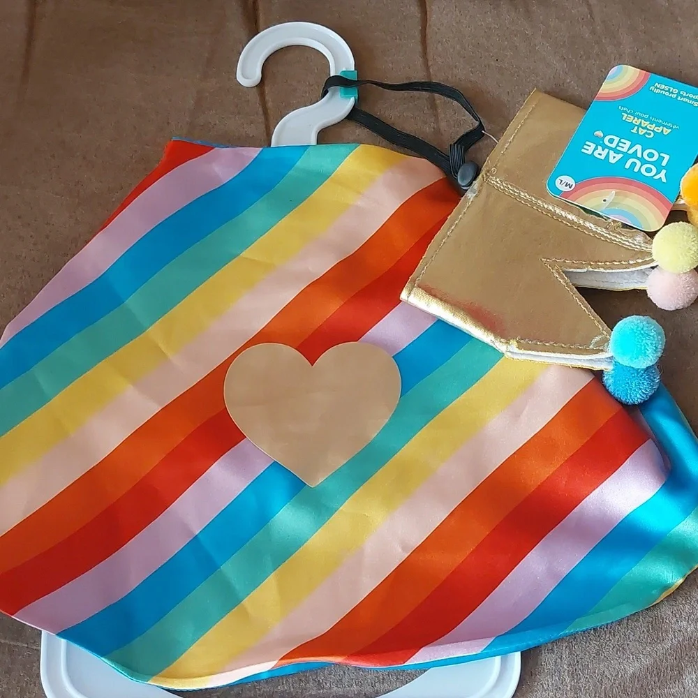 🐈‍⬛ Colorful Cat Apparel Cape And Crown